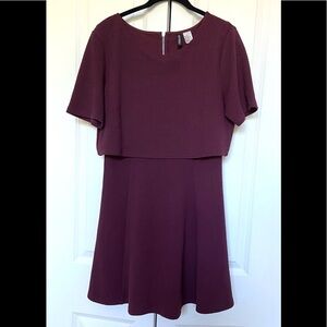 Divided Burgundy Dress
